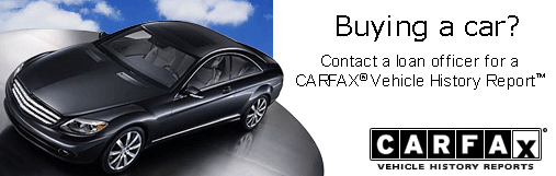 Buying a Car?  Contact A LOAN OFFICER FOR A CARFAX Vehicle History Report 